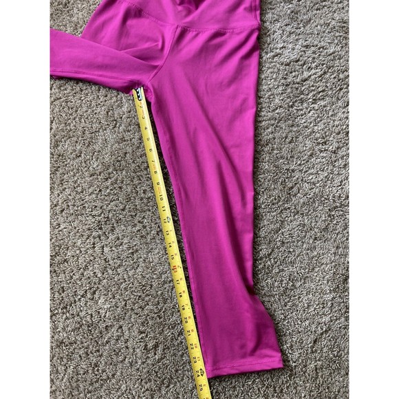 Old Navy Active Womens Powerpress Leggings Pants Pink High Rise Go-Dry L Tall - Picture 4 of 10